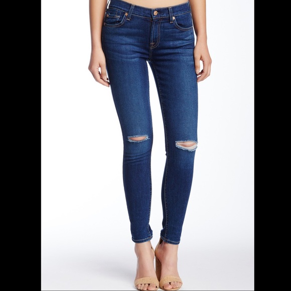 7 For All Mankind Denim - 7 for all Mankind The Skinny Cropped